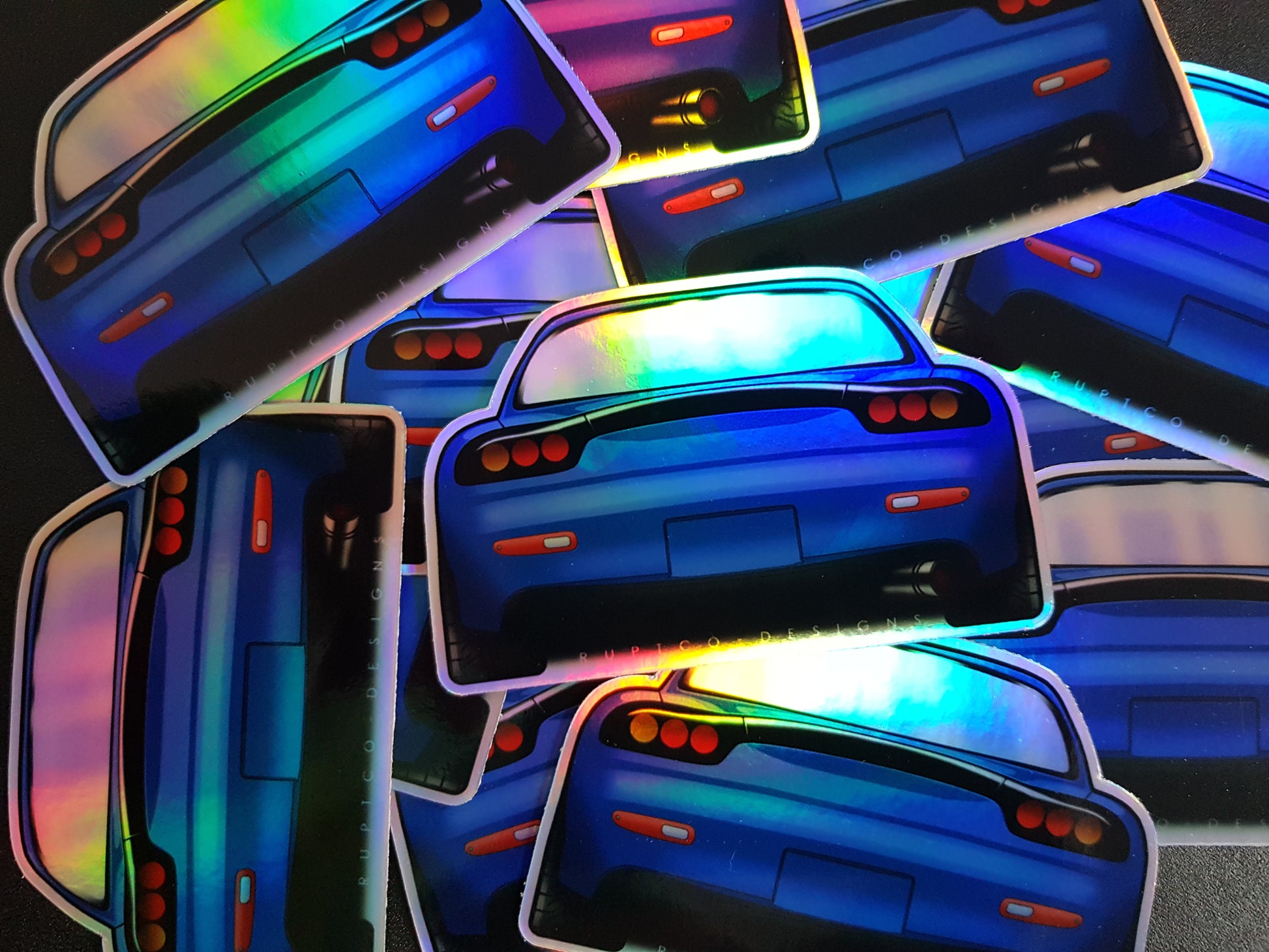 Mazda RX7 holographic sticker image 2