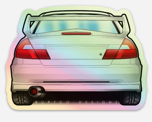 Mitsubishi Evo V holographic sticker image 0