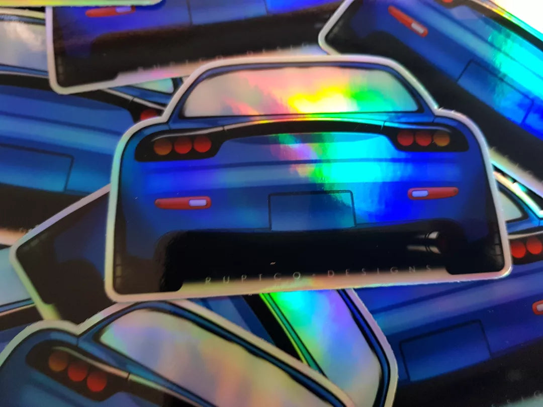 Mazda RX7 holographic sticker image 1