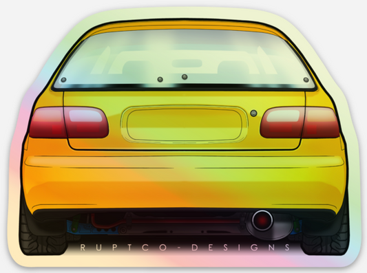 Honda Civic holographic sticker image 0