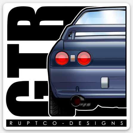 Nissan R32 GTR Standard Sticker Square image 0