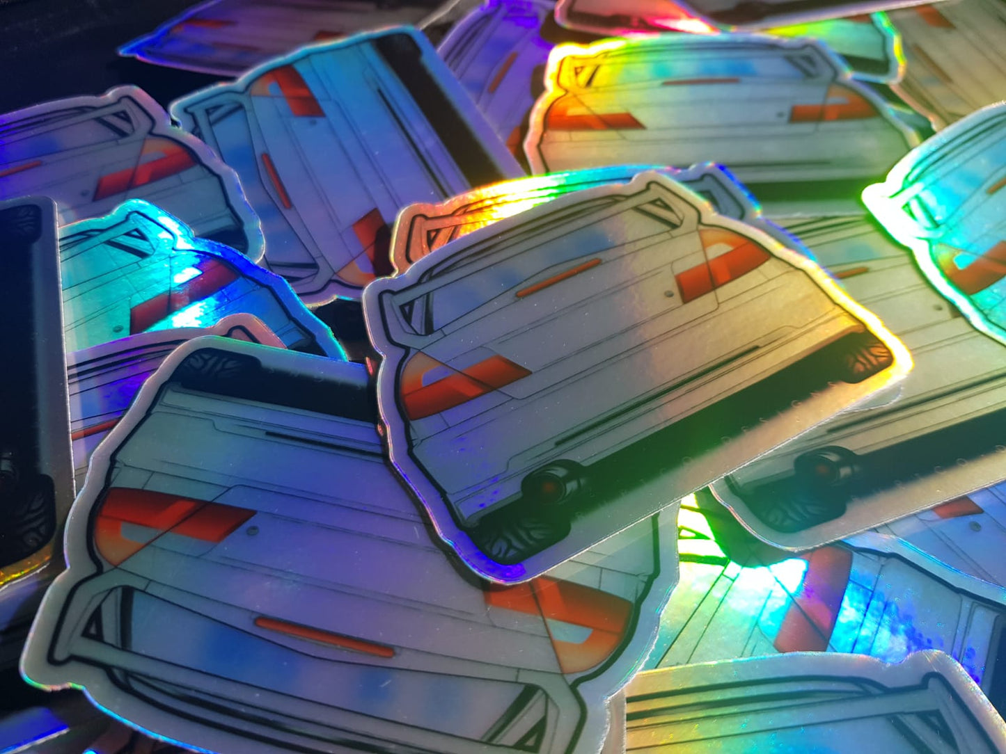 Mitsubishi Evo V holographic sticker image 1