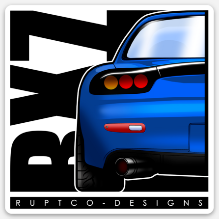 Mazda RX7 Standard Sticker Square image 0