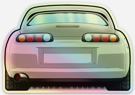 Toyota Supra Mk4 holographic sticker image 0