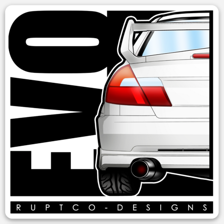 Mitsubishi Evo V Standard Sticker Square image 0