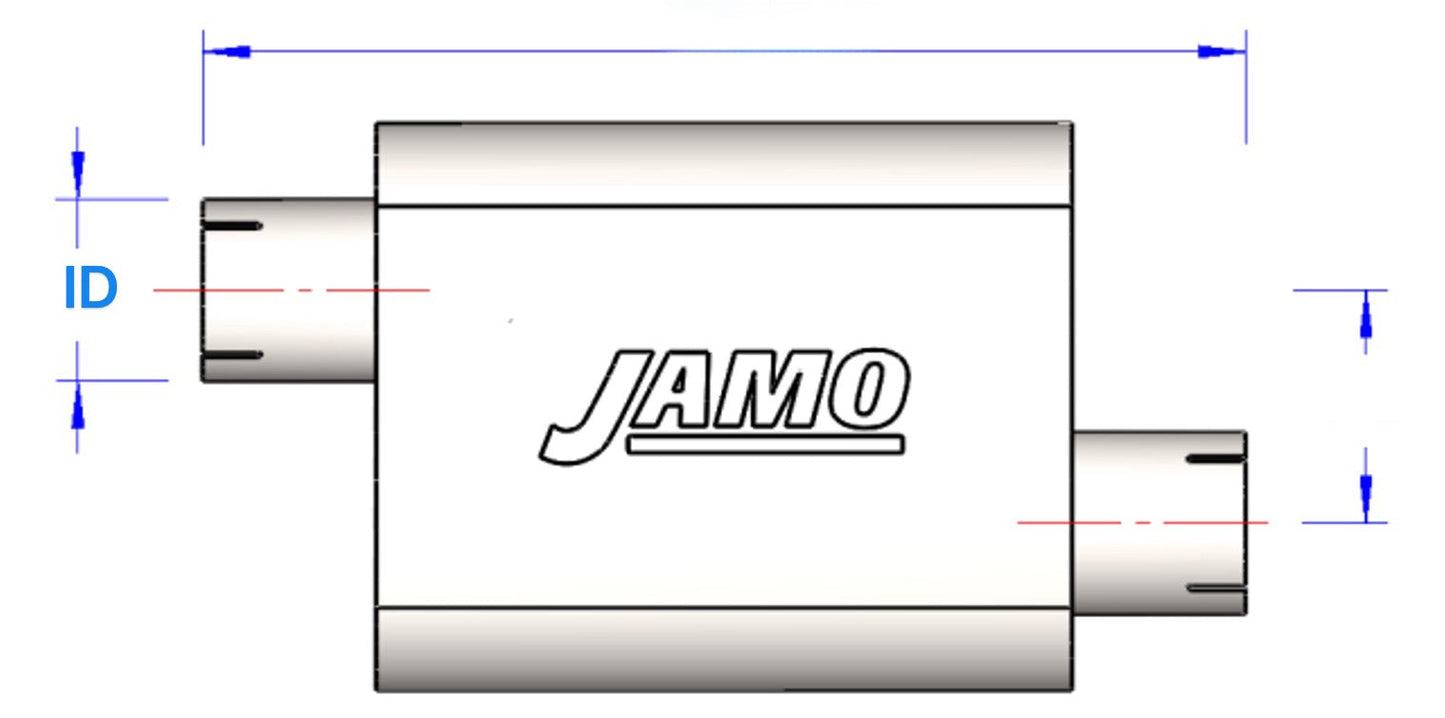 Oval Muffler Offset to Offset