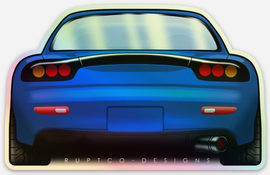 Mazda RX7 holographic sticker image 0